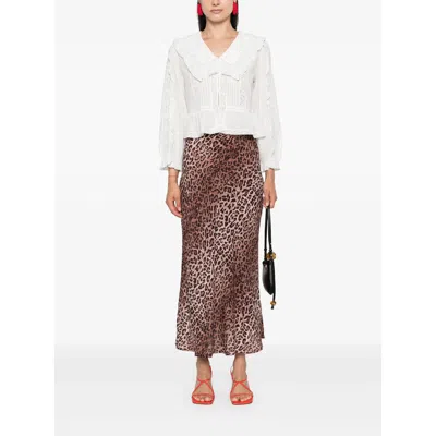 Rixo London Kelly Skirt In Animal Print