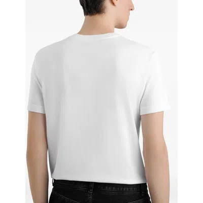 Dolce & Gabbana White Crewneck T-shirt With Logo Lettering Print On The Front