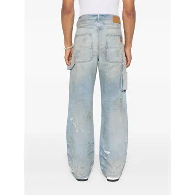 Amiri Lightweight Distressed Carpenter Jeans In Blue