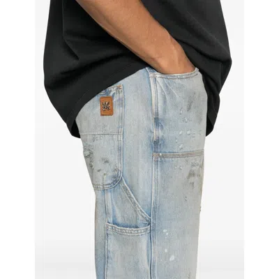 Amiri Lightweight Distressed Carpenter Jeans In Blue