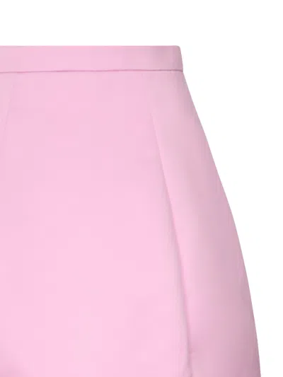 Blumarine Duchesse High-rise Satin Maxi Skirt In Pink