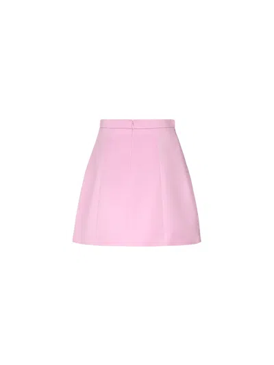 Blumarine Duchesse High-rise Satin Maxi Skirt In Pink