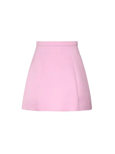 Blumarine Duchesse High-rise Satin Maxi Skirt In Pink