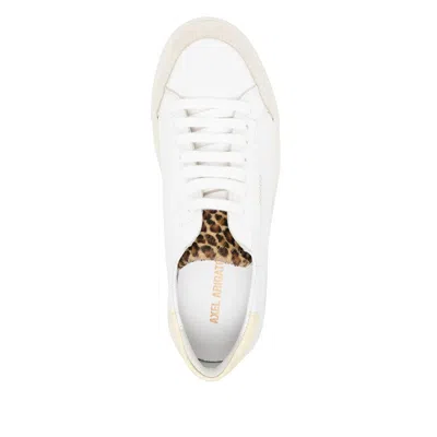 Axel Arigato Round Toe Rubber Sole Contrast Heel In White