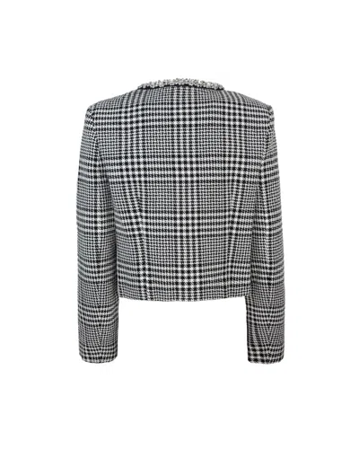 Self-portrait Houndstooth Wool Blend Jacket