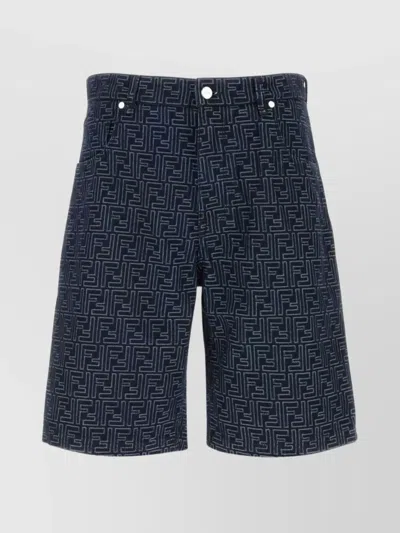 Fendi Short Jeans In Blue