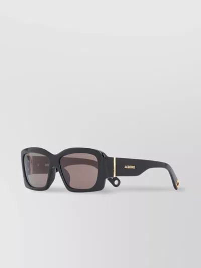 Jacquemus Rectangular Frame Sunglasses Thick Arms