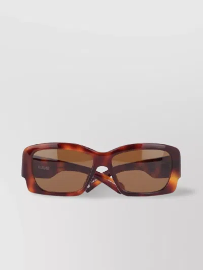 Jacquemus Rectangular Tortoiseshell Frame Sunglasses In Brown