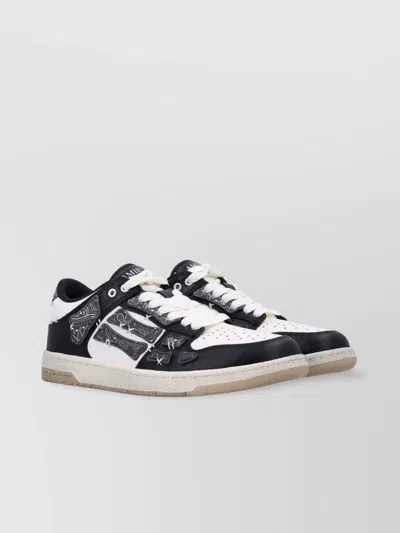 Amiri Men's Bandana Skeleton Top Low Sneakers In Black