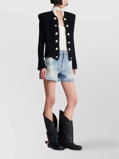 Balmain Edge-to-edge Silky Tweed Jacket