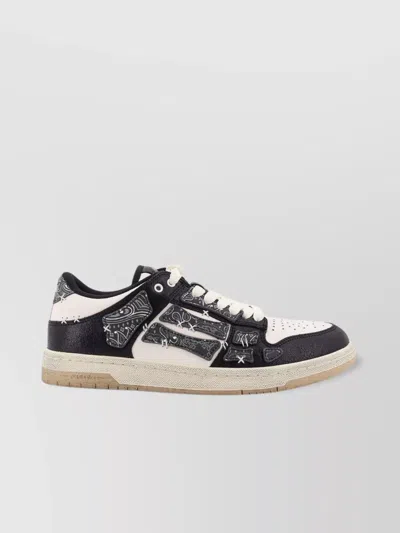Amiri Men's Bandana Skeleton Top Low Sneakers In Black