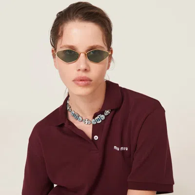 Miu Miu Geometric Frame Sunglasses