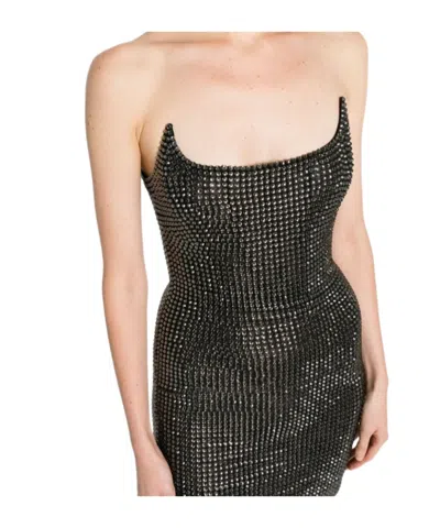Giuseppe Di Morabito Off-shoulder Stud-embellished Minidress