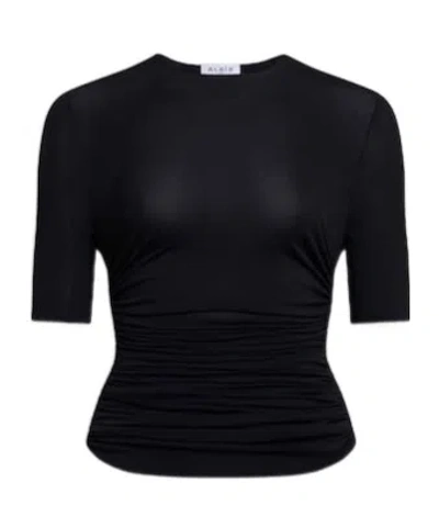 Alaïa Alaia Pleats T-shirt In Black