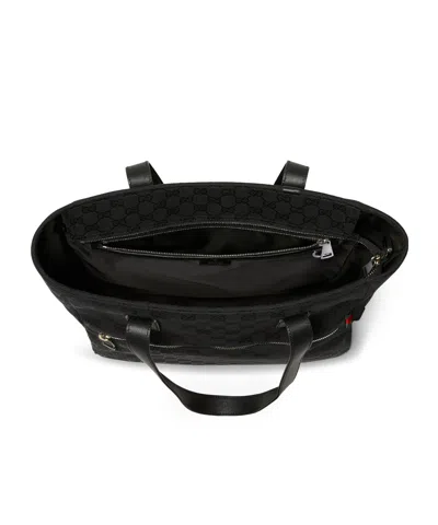 Gucci Men Gg Fabric Shopping Bag In Black