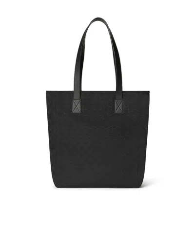 Gucci Men Gg Fabric Shopping Bag In Black