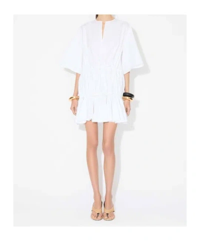 Alaïa Cotton Poplin Dress In White
