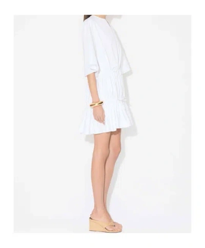 Alaïa Cotton Poplin Dress In White