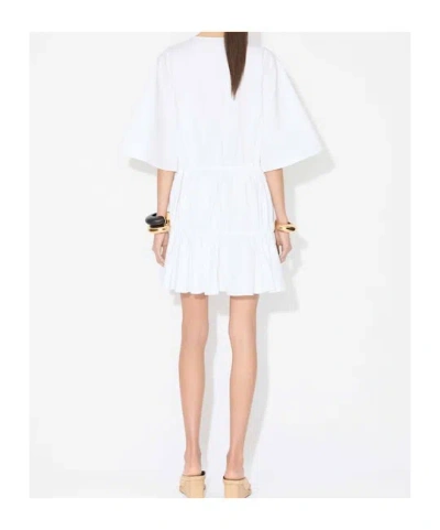 Alaïa Cotton Poplin Dress In White