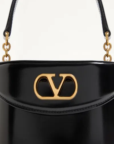 Valentino Garavani Vain Vanity Bag In Shiny Calfskin Woman Black Uni
