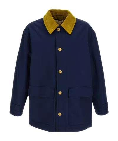 Marni Parka In Gabardine De Coton In Blue