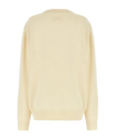 Jil Sander Wool Blend Crew Neck Sweater In Neutral