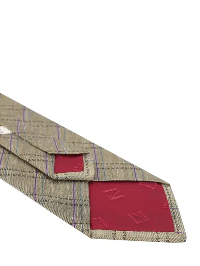 Pre-owned Vintage  Check-pattern Tie In Gray