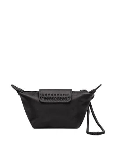 Longchamp Embossed Leather Pouch