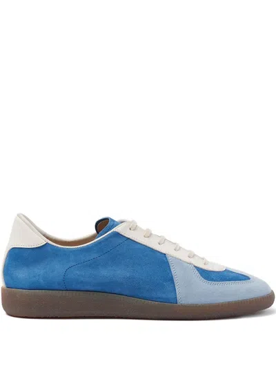 Scarosso Colour-blocked Suede Sneakers In Blue