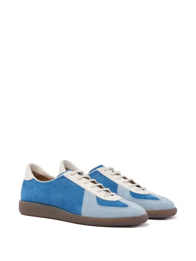 Scarosso Colour-blocked Suede Sneakers In Blue