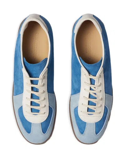 Scarosso Colour-blocked Suede Sneakers In Blue