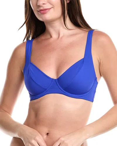 Sea Level Australia Essentials C/d Cup Underwire Bra Bikini Top In Blue