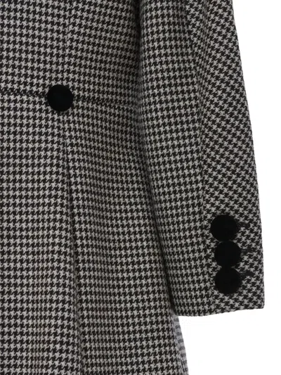 Pre-owned Alberta Ferretti Vintage  Houndstooth Jacket In Black