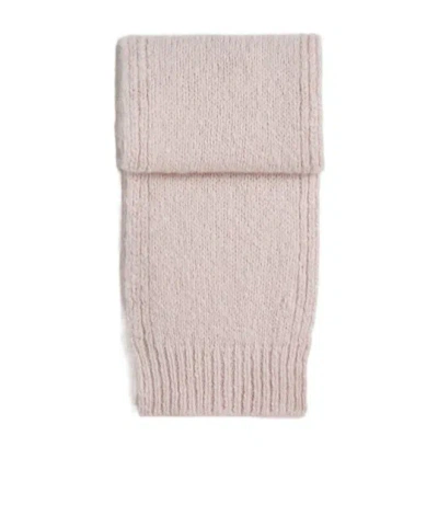 Jil Sander Logo-patch Knitted Scarf In Neutral