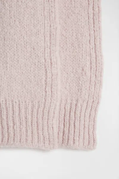 Jil Sander Logo-patch Knitted Scarf In Neutral