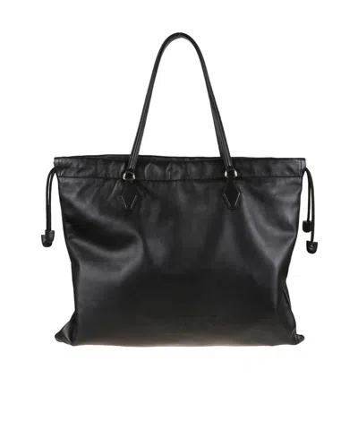 Jimmy Choo Soft Nappa Drawstring Tote With Elegant Embellishments In Black