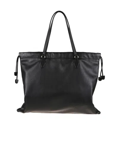 Jimmy Choo Soft Nappa Drawstring Tote With Elegant Embellishments In Black