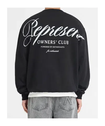 Represent "owners Club Script" Sweatshirt In Black