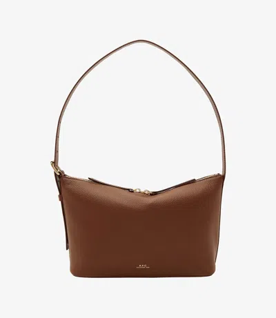 Apc A.p.c. Women Vera Leather Shoulder Bag In Brown