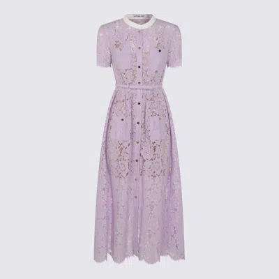 Self-portrait Self Portrait Lace Midi Dress In Purple