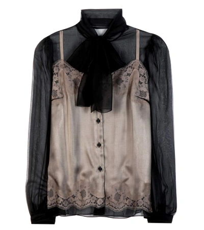 Dolce & Gabbana Silk Blouse In Black