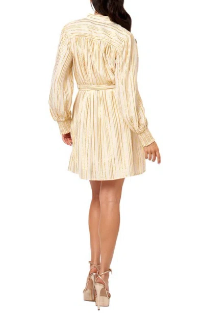 Ciebon Sondra Print Tie Waist Long Sleeve Minidress