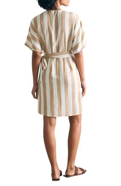 Faherty Willow Wrap Dress In Neutral