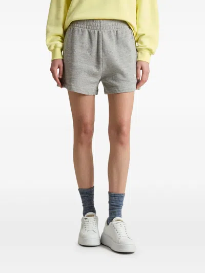 Woolrich Heathered Texture Elasticated Waistband Shorts In Grey