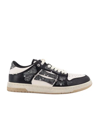 Amiri Men's Bandana Skeleton Top Low Sneakers In Black