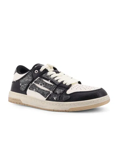 Amiri Men's Bandana Skeleton Top Low Sneakers In Black