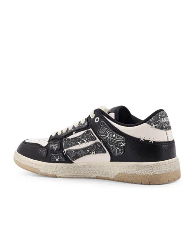 Amiri Men's Bandana Skeleton Top Low Sneakers In Black