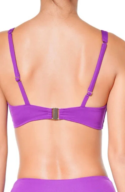 Huit So Chic Triangle Bikini Top In Purple