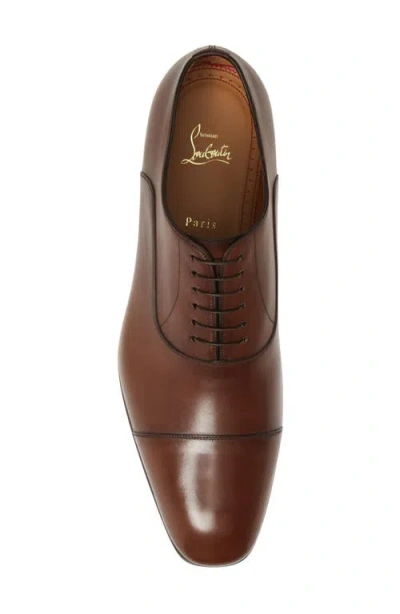 Christian Louboutin Greggo Patina Calf Leather Red Sole Oxford