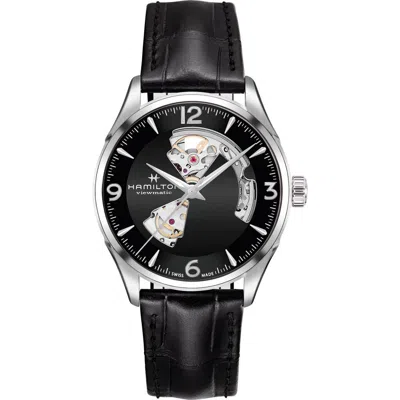 Hamilton Jazzmaster Open Heart Automatic Leather Strap Watch, 42mm
